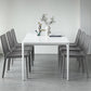Modern Aluminium Dinette Set 1/2/7 Pieces Rectangle White Sintered Stone Dining Table Set