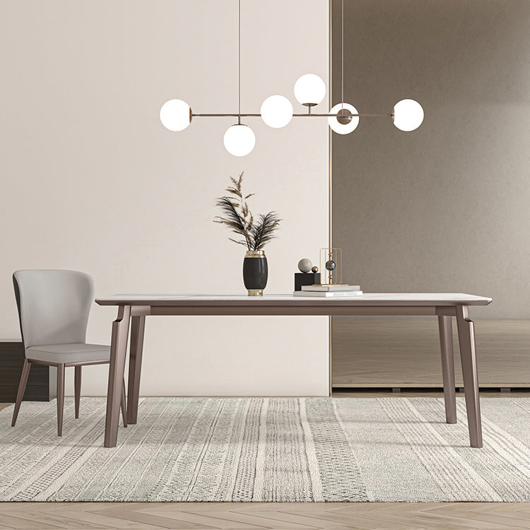 Esszimmer-Set aus gesintertem Stein im Designer-Stil, rechteckig, 1/2/4/5/7-teilig, Esszimmertisch-Set