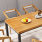 Rectangle Dining Table Contemporary Style Solid Wood Brown Dinner Table