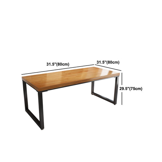 Mesa de comedor rectangular de estilo contemporáneo de madera maciza Mesa de cena de madera maciza