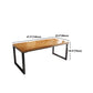Rectangle Dining Table Contemporary Style Solid Wood Brown Dinner Table