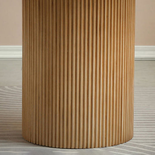 Mesa de comedor redonda Mesa de cena de madera maciza de estilo sólido