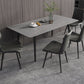 Modern Rectangle Dining Table Sintered Stone 4 Legs Table for Dining Room Gray 47.2"L x 27.6"W x 29.5"H Without Chairs Clearhalo 'Dining Tables & Seating' 'Dining Tables' 'dining_table' 'furn' 'furn_dining_table' 'Furniture' 'Kitchen & Dining Furniture' 5207816