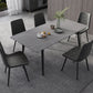 Modern Rectangle Dining Table Sintered Stone 4 Legs Table for Dining Room Gray 63"L x 31.5"W x 29.5"H Without Chairs Clearhalo 'Dining Tables & Seating' 'Dining Tables' 'dining_table' 'furn' 'furn_dining_table' 'Furniture' 'Kitchen & Dining Furniture' 5207818