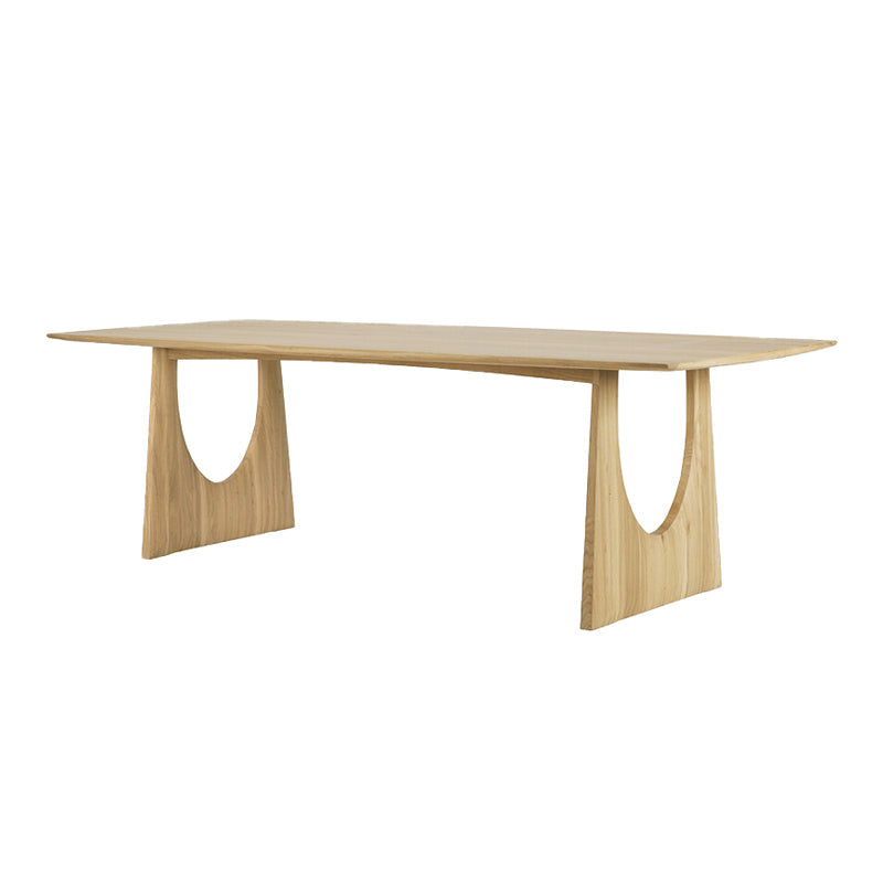 Rectangle Modern Dining Table Fixed Table with Solid Wood for Dining Room