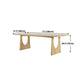 Rectangle Modern Dining Table Fixed Table with Solid Wood for Dining Room