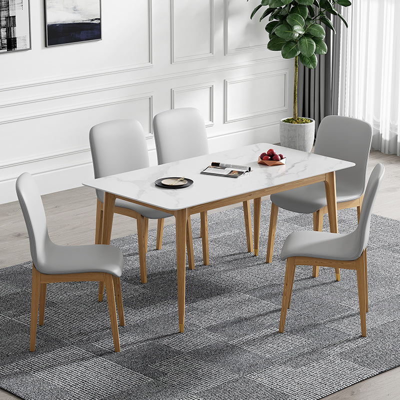 Rectangle 4 Legs Luxury Table Fixed Table with Sintered Stone