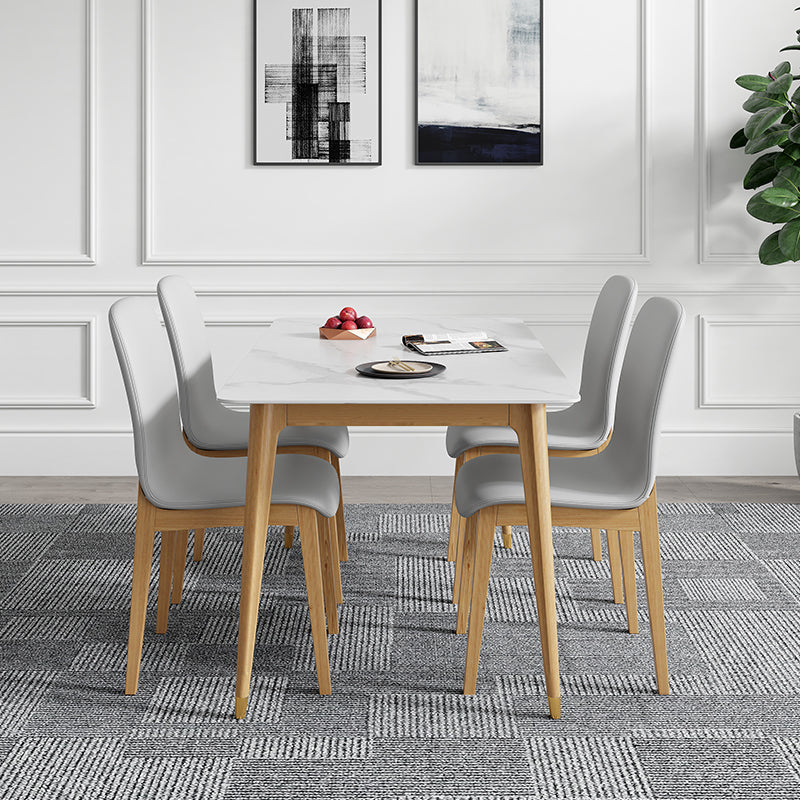 Rectangle 4 Legs Luxury Table Fixed Table with Sintered Stone