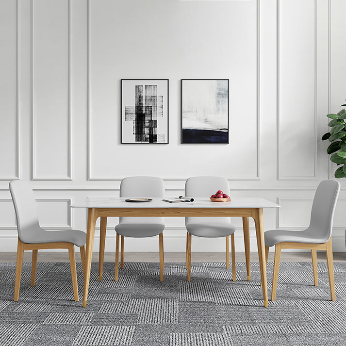 Rectangle 4 Legs Luxury Table Fixed Table with Sintered Stone