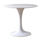 Round Shape Tulip Base Table Modern White Fixed Table with Sintered Stone