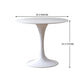 Round Shape Tulip Base Table Modern White Fixed Table with Sintered Stone