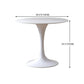 Round Shape Tulip Base Table Modern White Fixed Table with Sintered Stone