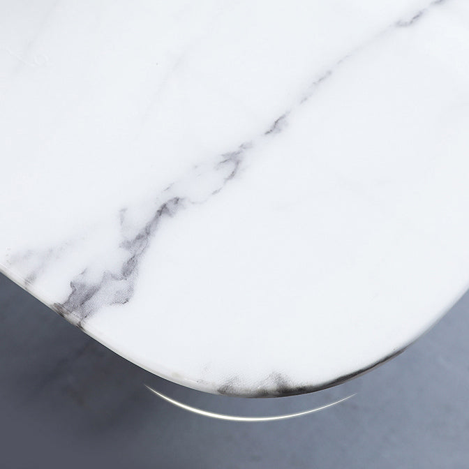 黒い4脚のレストラン長方形のダイニングテーブルのための工業用白いテーブル