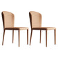 Contemporary PU Leather Dining Chairs Metal Armless Dining Chair for Home Use