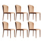 Contemporary PU Leather Dining Chairs Metal Armless Dining Chair for Home Use
