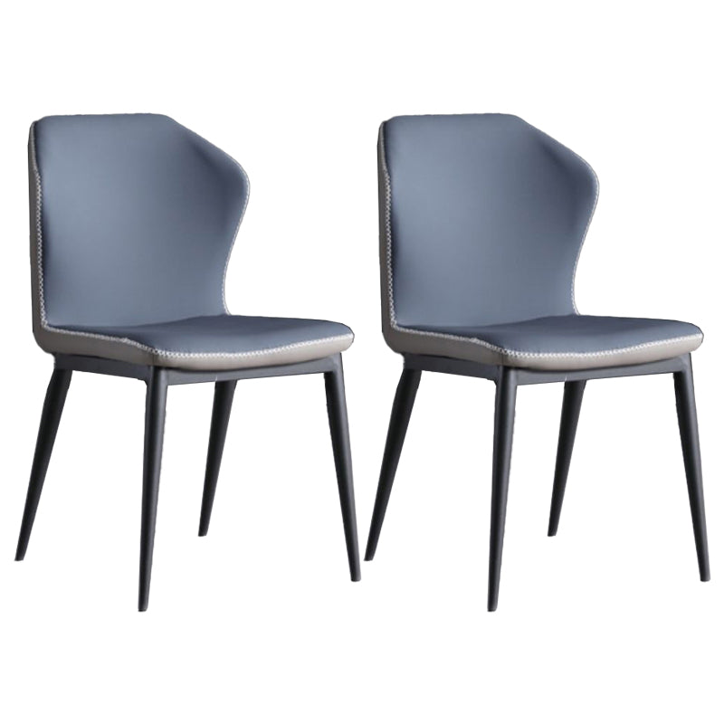 Silla lateral de ala sin ala sin cable de cena de cuero contemporáneo para uso de restaurantes