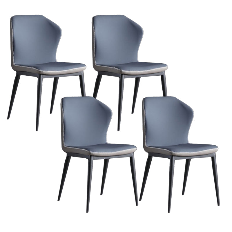 Silla lateral de ala sin ala sin cable de cena de cuero contemporáneo para uso de restaurantes