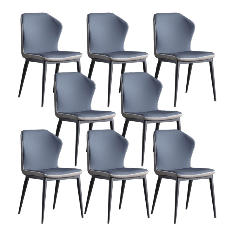 Silla lateral de ala sin ala sin cable de cena de cuero contemporáneo para uso de restaurantes