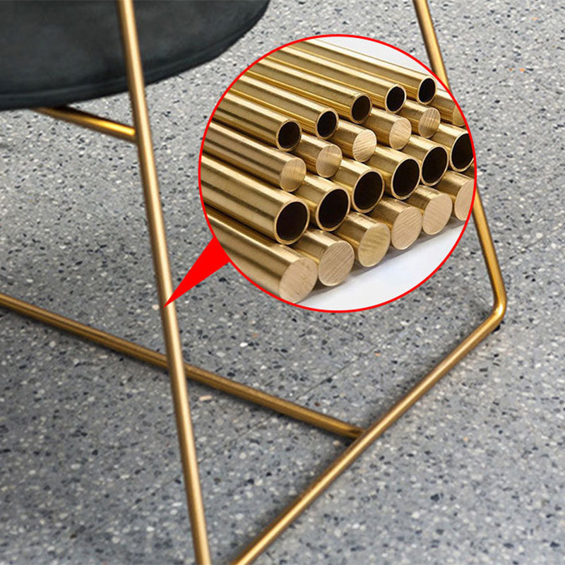 Sillas de comedor de Velvet Glam Velvet Silla de comedor de brazo de metal para uso en el hogar