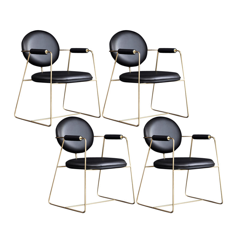 Sillas de comedor de Velvet Glam Velvet Silla de comedor de brazo de metal para uso en el hogar