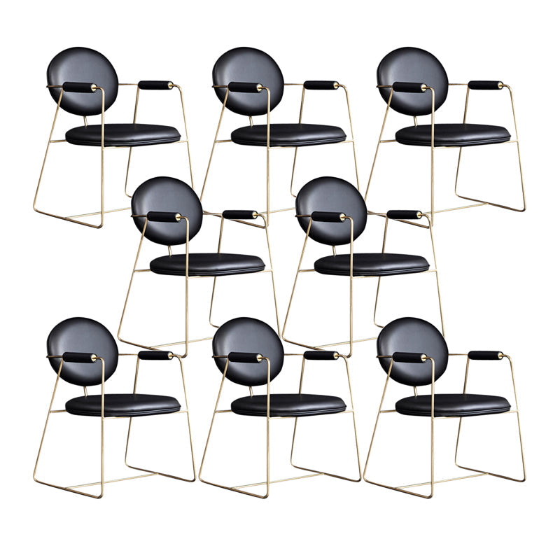 Sillas de comedor de Velvet Glam Velvet Silla de comedor de brazo de metal para uso en el hogar