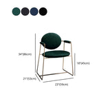 Sillas de comedor de Velvet Glam Velvet Silla de comedor de brazo de metal para uso en el hogar