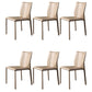 Minimalist Style Leather Dining Chairs for Home Armless Solid Back Chair