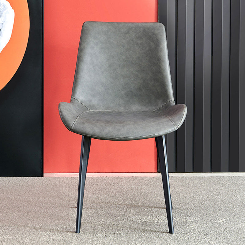 Sillas de comedor de cuero industrial sólidos laterales laterales para la cocina
