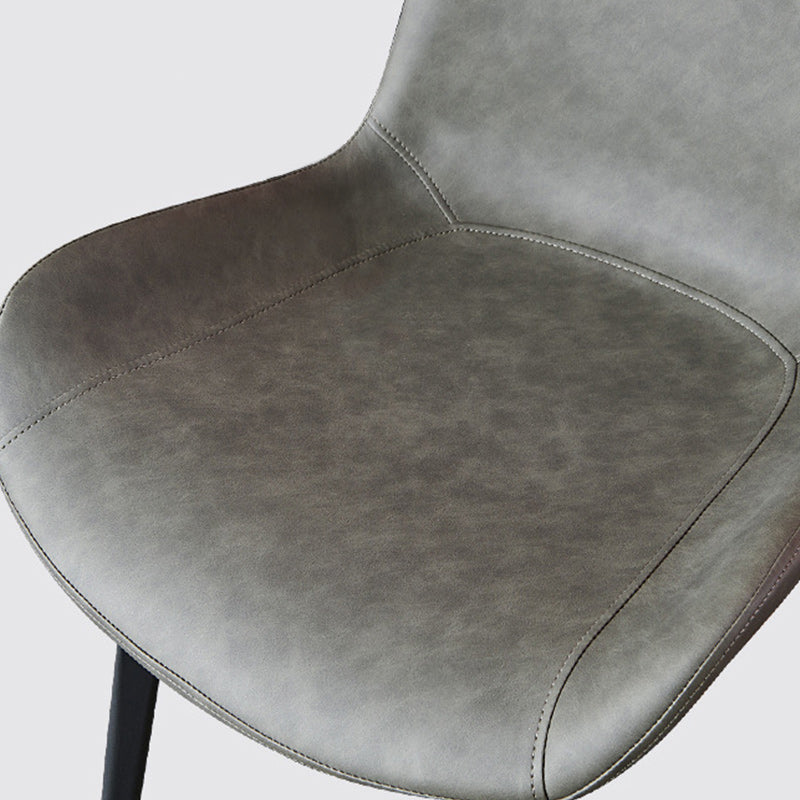 Sillas de comedor de cuero industrial sólidos laterales laterales para la cocina