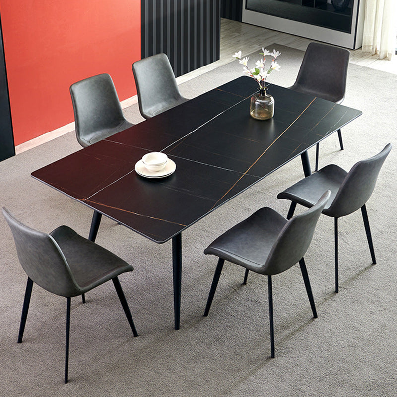 Sillas de comedor de cuero industrial sólidos laterales laterales para la cocina