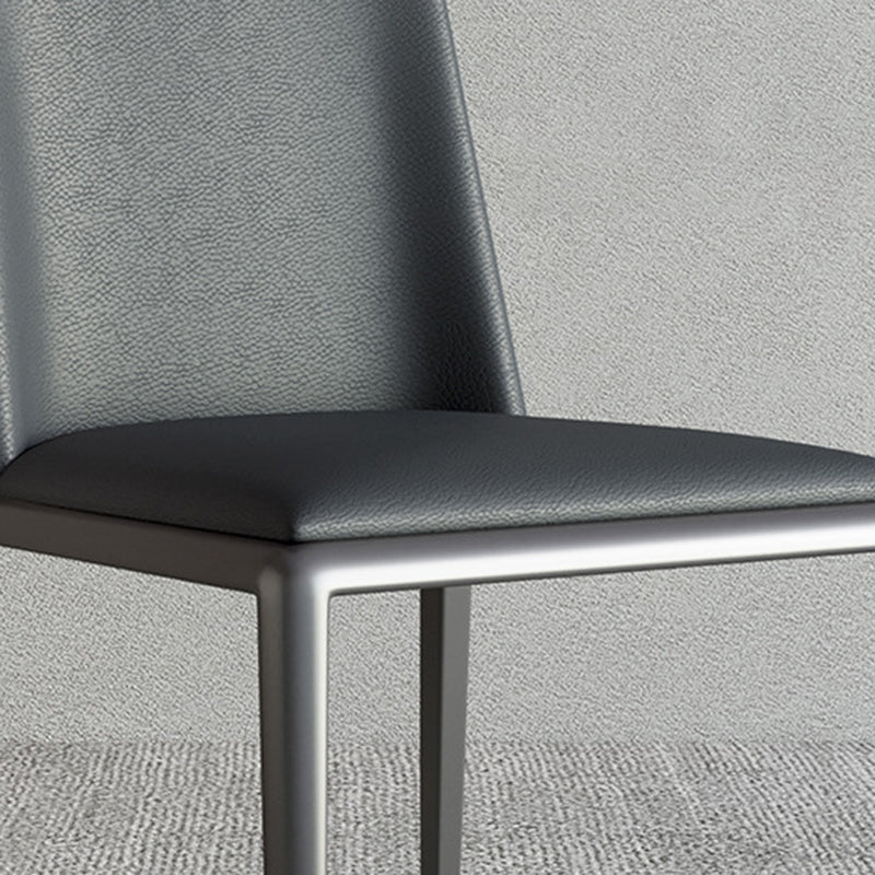 Sedie da pranzo in pelle contemporanea sedie da pranzo in metallo per uso domestico