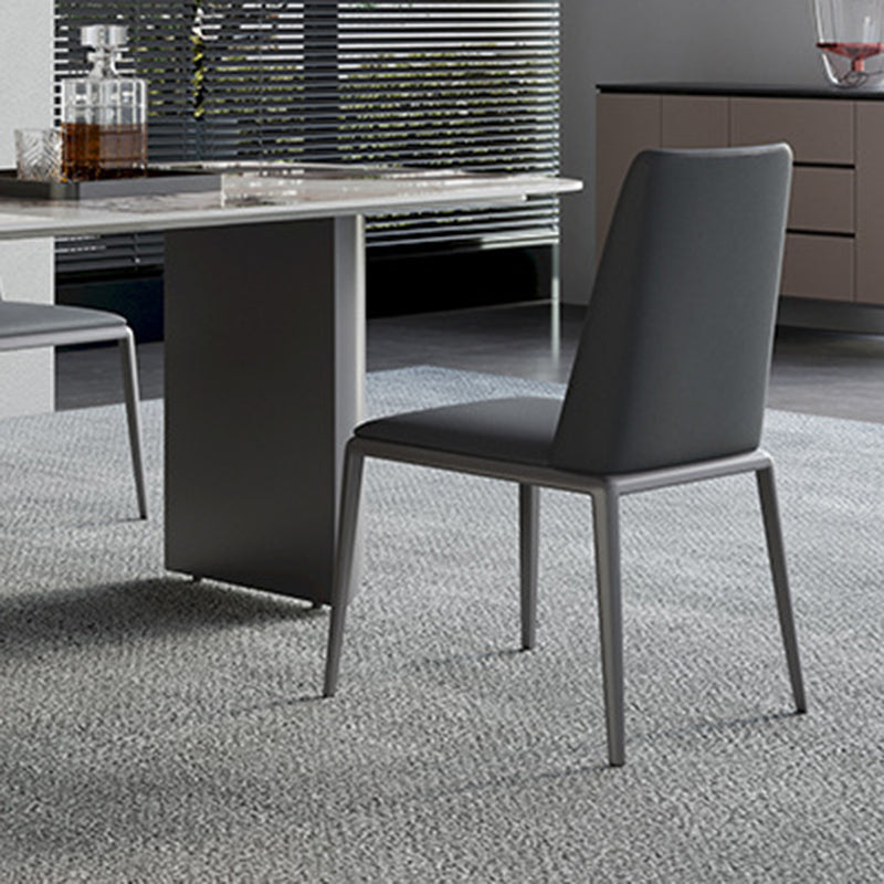 Sedie da pranzo in pelle contemporanea sedie da pranzo in metallo per uso domestico