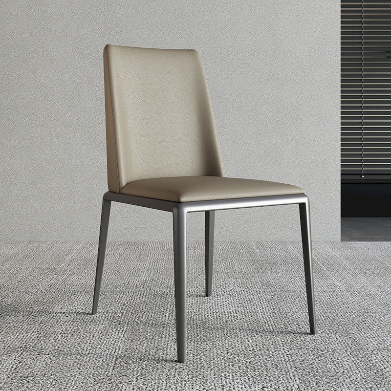 Sedie da pranzo in pelle contemporanea sedie da pranzo in metallo per uso domestico