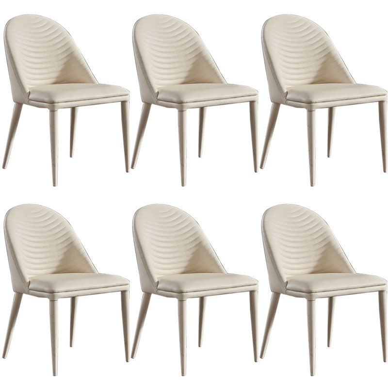 Sillas de comedor de cuero de faux contemporáneos silla de comedor de metal para uso en el hogar