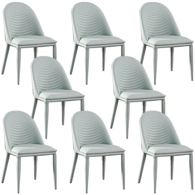 Sillas de comedor de cuero de faux contemporáneos silla de comedor de metal para uso en el hogar