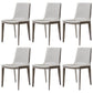 Contemporary Leather Dining Chairs Metal Armless Dining Chair for Home Use