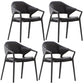 Contemporary Wood Dining Chairs Open Back Dining Side Chair for Home Use