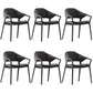 Contemporary Wood Dining Chairs Open Back Dining Side Chair for Home Use