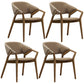 Contemporary Wood Dining Chairs Open Back Dining Side Chair for Home Use