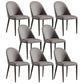 Minimalist Style Solid Back Armless Dining Chairs Leather Dining Chairs Grey 8 Piece Set Clearhalo 'Dining Chairs' 'Dining Tables & Seating' 'dining_chair' 'furn' 'furn_dining_chair' 'Furniture' 'Kitchen & Dining Furniture' 5208339