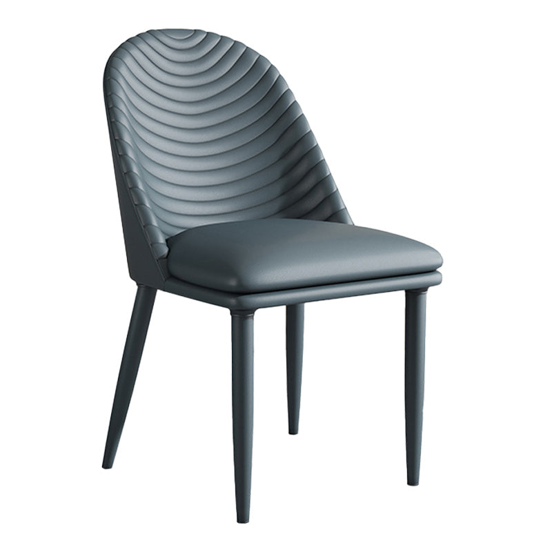 Minimalist Style Solid Back Armless Dining Chairs Leather Dining Chairs Clearhalo 'Dining Chairs' 'Dining Tables & Seating' 'dining_chair' 'furn' 'furn_dining_chair' 'Furniture' 'Kitchen & Dining Furniture' 5208340