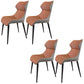 Industrial Style Arm Wingback Parsons Chairs Faux Leather Dining Chairs
