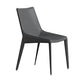Minimalist Style Solid Back Armless Dining Chair Leather Dining Chair