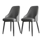 Minimalist Faux Leather Side Chair Arm Solid Back Chairs for Home Grey 2 Piece Set Clearhalo 'Dining Chairs' 'Dining Tables & Seating' 'dining_chair' 'furn' 'furn_dining_chair' 'Furniture' 'Kitchen & Dining Furniture' 5208419