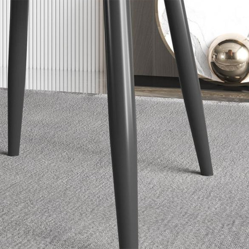 Minimalist Faux Leather Side Chair Arm Solid Back Chairs for Home Clearhalo 'Dining Chairs' 'Dining Tables & Seating' 'dining_chair' 'furn' 'furn_dining_chair' 'Furniture' 'Kitchen & Dining Furniture' 5208434