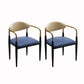 Contemporary Arm Leather Dining Chairs Open Back Dining Side Chair Blue 2 Piece Set Clearhalo 'Dining Chairs' 'Dining Tables & Seating' 'dining_chair' 'furn' 'furn_dining_chair' 'Furniture' 'Kitchen & Dining Furniture' 5208447