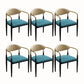 Contemporary Arm Leather Dining Chairs Open Back Dining Side Chair Green 6 Piece Set Clearhalo 'Dining Chairs' 'Dining Tables & Seating' 'dining_chair' 'furn' 'furn_dining_chair' 'Furniture' 'Kitchen & Dining Furniture' 5208466
