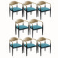 Contemporary Arm Leather Dining Chairs Open Back Dining Side Chair Green 8 Piece Set Clearhalo 'Dining Chairs' 'Dining Tables & Seating' 'dining_chair' 'furn' 'furn_dining_chair' 'Furniture' 'Kitchen & Dining Furniture' 5208467