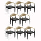 Contemporary Arm Leather Dining Chairs Open Back Dining Side Chair Black 8 Piece Set Clearhalo 'Dining Chairs' 'Dining Tables & Seating' 'dining_chair' 'furn' 'furn_dining_chair' 'Furniture' 'Kitchen & Dining Furniture' 5208475