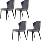 Industrial Style Wingback Parsons Chairs Leather Dining Chairs for Home Use